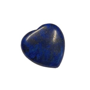 Lapis Gemstone Puff Heart Brooch 30mm