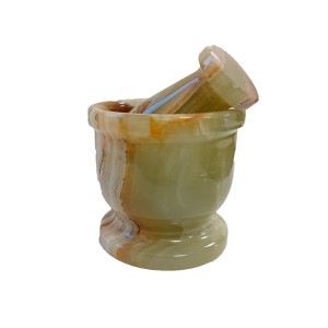Onyx Marble Multi Green Handcrafted Pestle & Mortar 2" Onyx Marble Multi Green Handcrafted Pestle & Mortar 2"