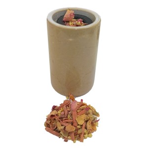 Botticino Hand Carved Marble Charcoal Burner H:8xW:5cm Botticino Hand Carved Marble Charcoal Burner H:8xW:5cm