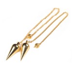 Conical Brass (Gold) Pendulum Cone Point 3.5cm