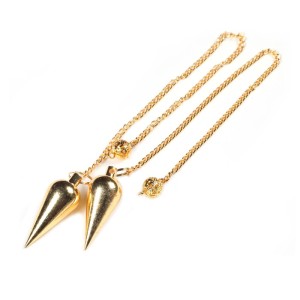 Conical Brass (Gold) Pendulum Cone Point 3.5cm