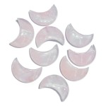 Rose Quartz Moon Shape (30mm)