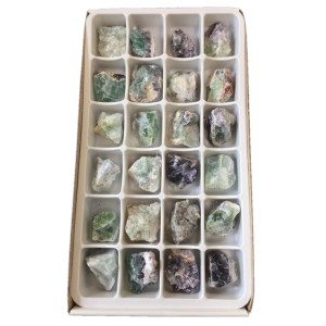 Fluorite Rough Stone Box - 24 Pcs