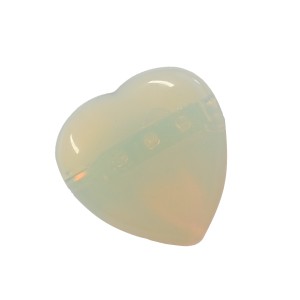 Opalite Gemstone Puff Heart Brooch 30mm
