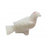 Himalayan White Hand Carved Marble Pigeon 4" (10cm)