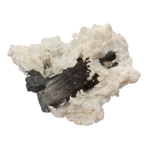 Tourmaline Black with Mica Feldspar Cluster in Matrix 263g