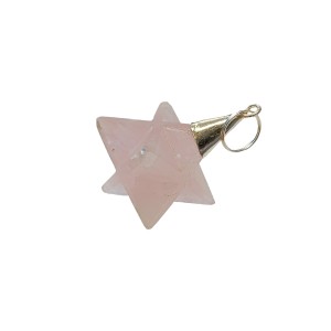 Rose Quartz Merkaba Pendant 3cm