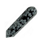 Obsidian Snowflake Wand 60mm - 1 Pc