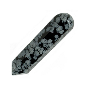 Obsidian Snowflake Massage Hex Wand 100mm