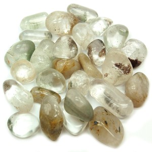 Clear Ouartz with Inclusions Tumbled Stone 20-40mm (500g) (Brazil)