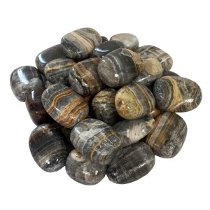 Calcite Zebra Grey Tumbled Stone 20-30mm (250g)