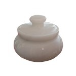 Himalayan White Handcrafted Marble Trinket Pot (Small)