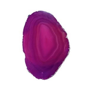 Agate Mobile Phone Holder Silver Edge - Pink