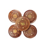 Ash Catcher Plate Brass Inlay 7.5cm ASH002 - 5 Pcs