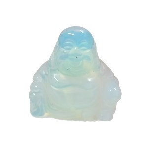 Opalite Healing Carved Laughing Buddha 3.5cm