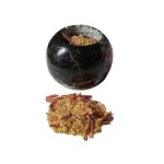 Black Zebra Marble Charcoal & Tea Light Burner Ball H:2 x W:2.5 Inches (Small)