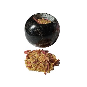 Black Zebra Marble Charcoal & Tea Light Burner Ball H:2 x W:2.5 Inches (Small) Black Zebra Marble Charcoal & Tea Light Burner Ball H:2 x W:2.5 Inches (Small)