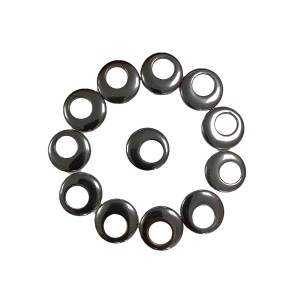 Hematite High Quality Non Magnetic Donut Pendant (2cm)