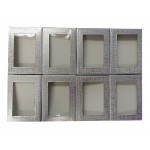Cardboard Display Boxes 7 x 9cm - 12 Pcs (Silver)