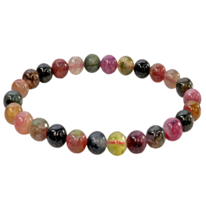Tourmaline Watermelon Ball Bracelet 52 mm ( 7mm Ball )