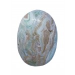Calcite Carribean Blue (Blue Aragonite) Palmstone 70mm - 1 Pcs