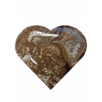 Calcite Chocolate (Brown Aragonite) Puff Heart 65mm (131g) - 1 Pcs