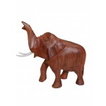 Rosewood Elephant Handcrafted H:15 x W:15cm - 1 Pc