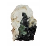 Tourmaline  Black & Green with Lepdolite & Feldspar Cluster in Matrix Wt:132g