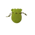 Calabash Velvet Drawstring Green Pouches H:9 x W:7cm (10 Pcs)