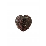 Rhodonite Puff Heart 30mm