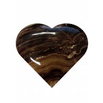 Calcite Chocolate (Brown Aragonite) Puff Heart 60mm (122g)  (A Grade) 1 Pcs
