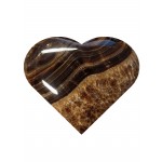 Calcite Chocolate (Brown Aragonite) Puff Heart 60mm (112g)  (A Grade) 1 Pcs
