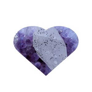 Amethyst Cluster Heart Wt: 555g (A - Grade)