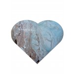 Calcite Carribean Blue (Blue Aragonite) Puff Heart 60mm 108g - 1 Pcs