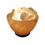 Salt Lamp Bowl & Clear Quartz Chunks For Lamp Complete