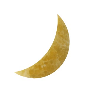 Calcite Lemon Moon Shape Wt:11.5cm (249g) A Grade Calcite Lemon Moon Shape Wt:11.5cm (249g) A Grade