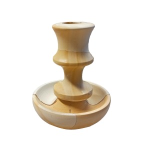 Burma Teak Marble Hand Carved Candlestick Holder H:3 X W:3" Burma Teak Marble Hand Carved Candlestick Holder H:3 X W:3"