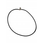 Leather Plain (Thick) Cord Necklace  with Zinc Alloy Lobster Claw Clasps 19in approx