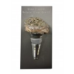 Pyrite Cluster Bottle Stopper in Display Box Silver Edge 1 Pcs