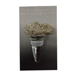 Pyrite Cluster Bottle Stopper in Display Box