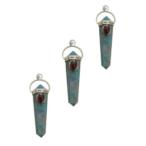 Apatite & Garnet Double Pencil Point Pendant