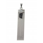 Selenite Pendent with Tourmaline Silver Cap