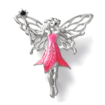 Angel Rhinestone Brooch Pink H:49xW:45mm