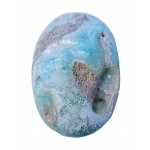 Calcite Carribean Blue (Blue Aragonite) Palmstone 60mm - 1 Pcs