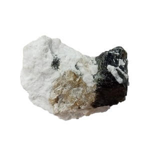 Tourmaline Green & Black  with Mica Feldspar Cluster in Matrix Wt:98g