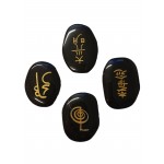 Agate Black Healing Reiki Symbol 4 Pcs Set
