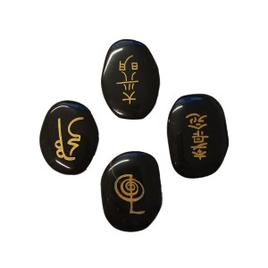 Black Agate Reiki Set with Pouch Black Agate Reiki Set with Pouch