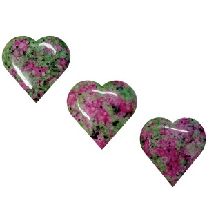 Ruby Zoisite Polished Puff Heart 30mm