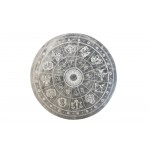Selenite Charging Plate Round 8cm Zodiac Design - 1 Pc