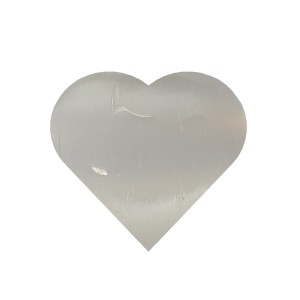 Selenite Puff Hearts 3cm